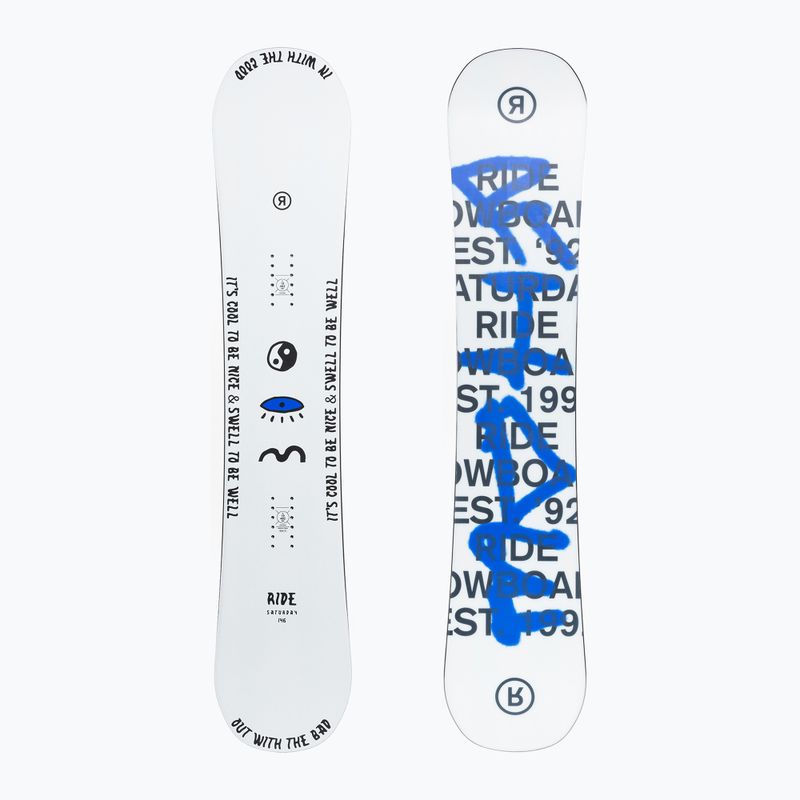 Дамски сноуборд RIDE Saturday white-blue 12G0018