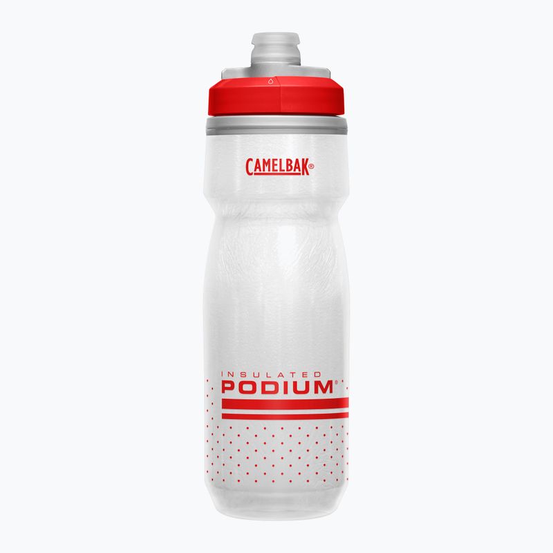 CamelBak Podium Chill 620ml огненочервена/бяла бутилка за велосипед