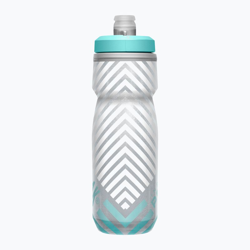 Бутилка за велосипед CamelBak Podium Chill 620ml grey/ teal stripe 2