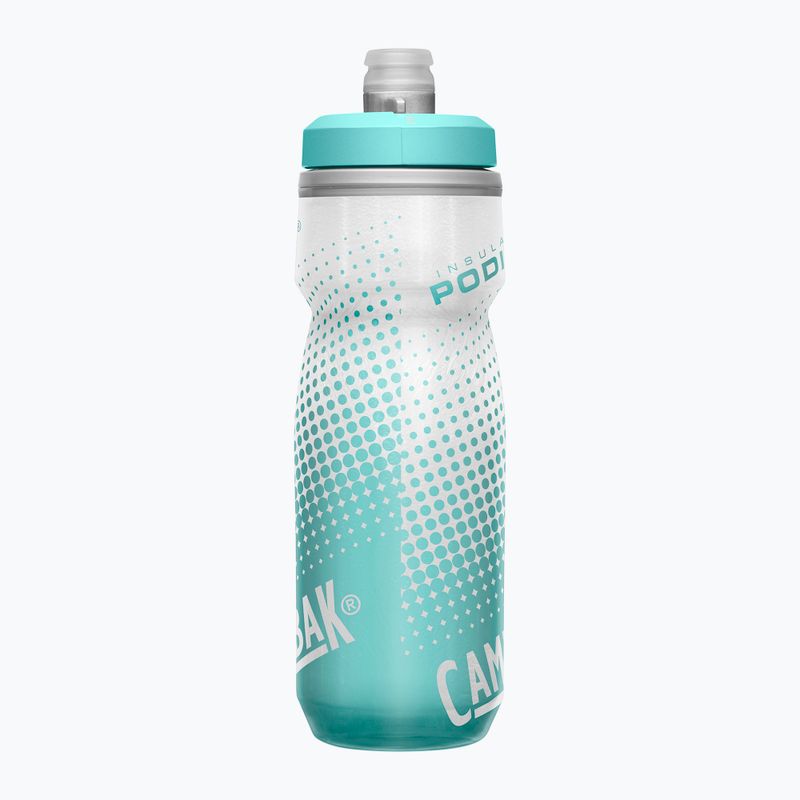 Бутилка за велосипед CamelBak Podium Chill 620ml grey/ teal stripe 4