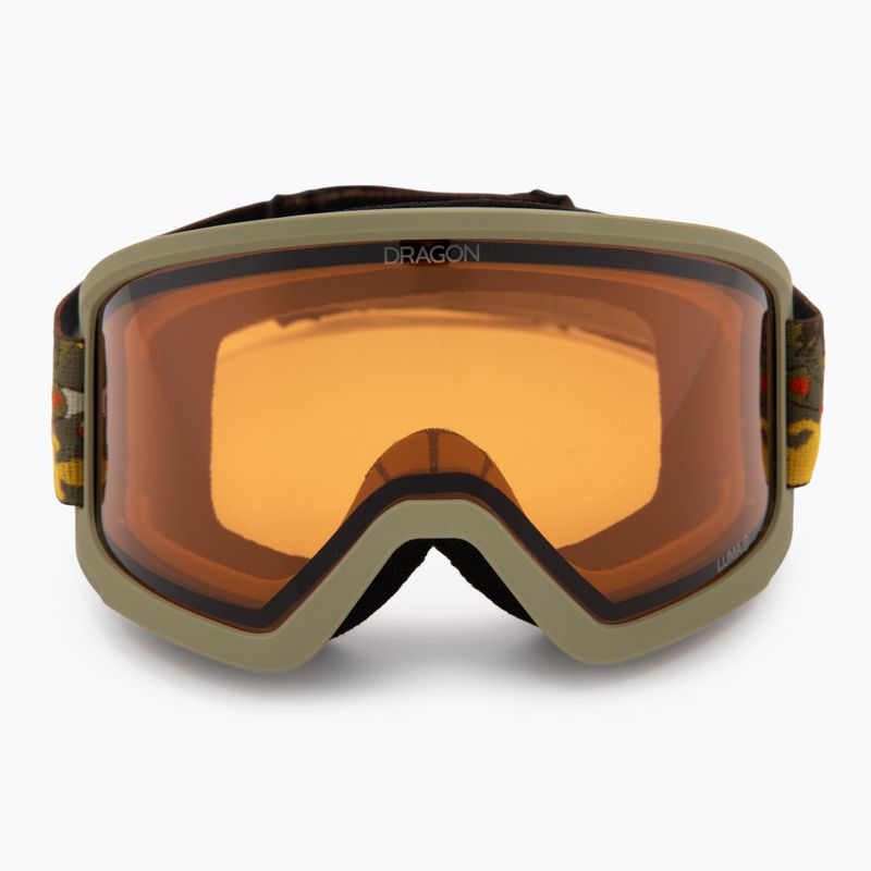 Скиорска маска DRAGON DX3 OTG leafy camo/lumalens amber 2
