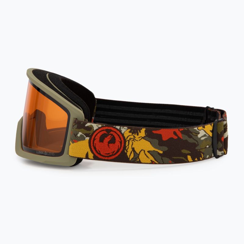 Скиорска маска DRAGON DX3 OTG leafy camo/lumalens amber 4