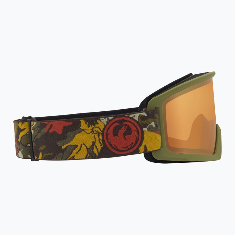 Скиорска маска DRAGON DX3 OTG leafy camo/lumalens amber 4