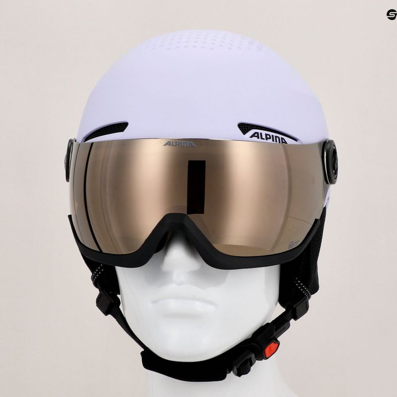 Alpina Arber Visor Q Lite ски каска лилав мат 7
