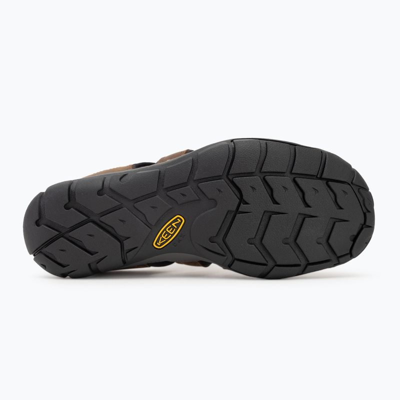 KEEN Clearwater Cnx Leather dark earth/black мъжки сандали 4