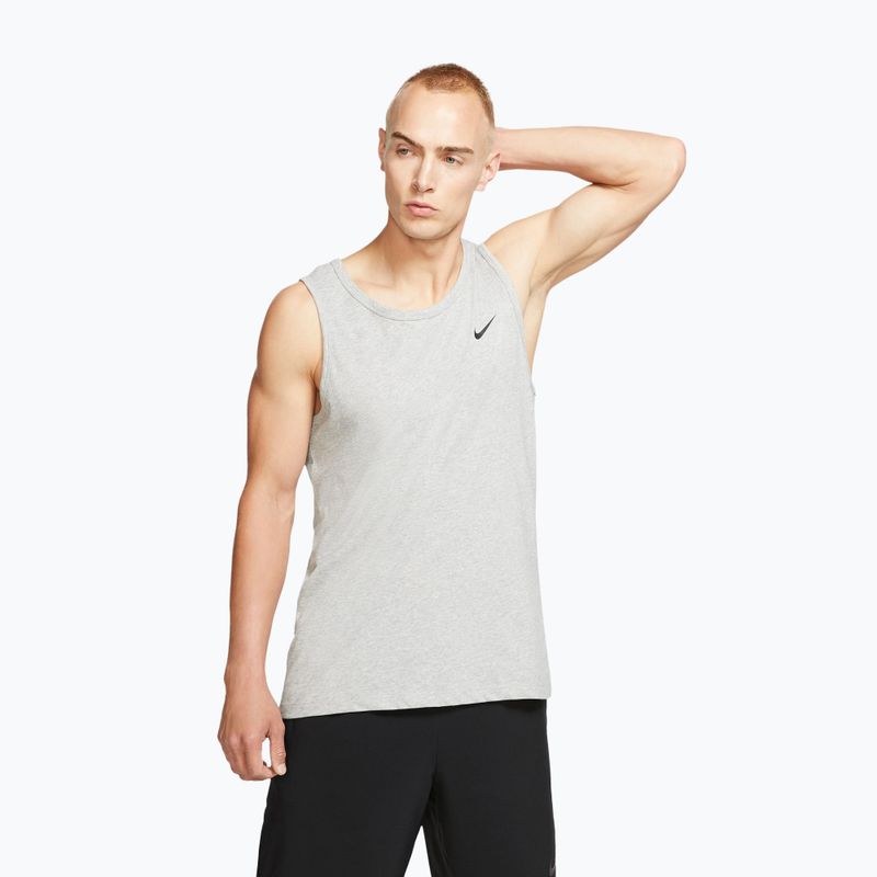 Мъжка тренировъчна тениска Nike Dri-Fit TT dark grey heather/black