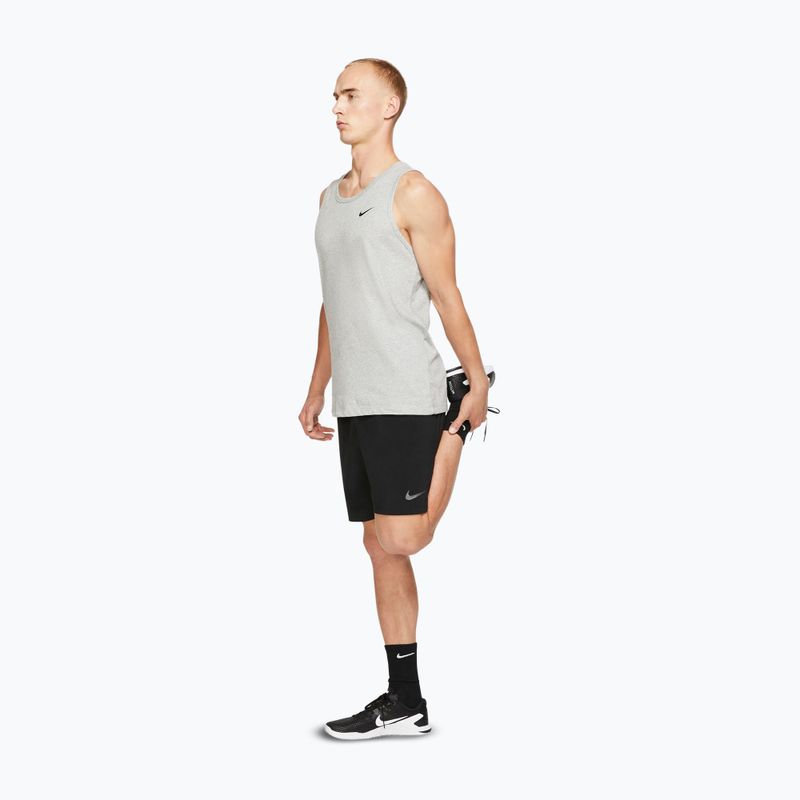 Мъжка тренировъчна тениска Nike Dri-Fit TT dark grey heather/black 2