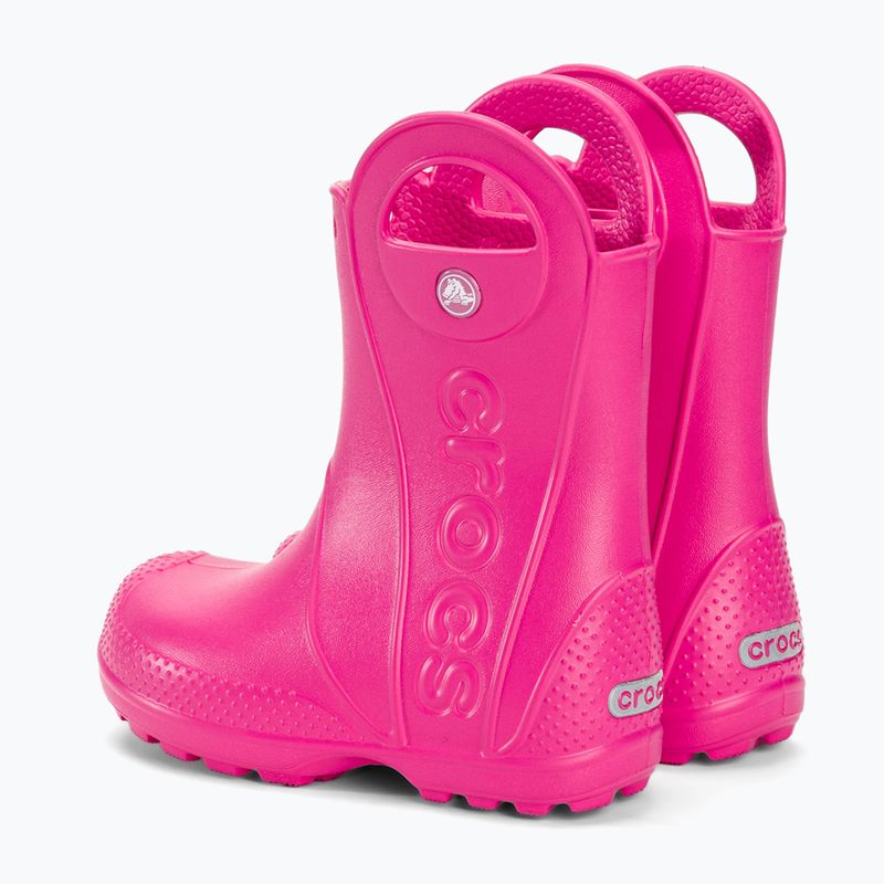 Crocs Дръжка дъждовна обувка Деца бонбонено розови гуменки 3