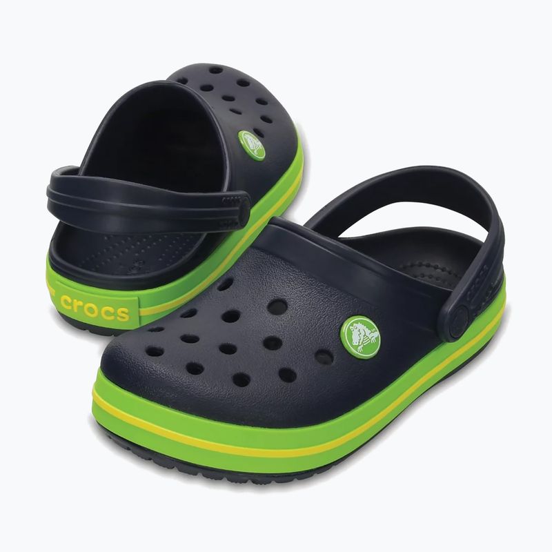 Crocs Crocband Clog Детски джапанки navy/volt green 3