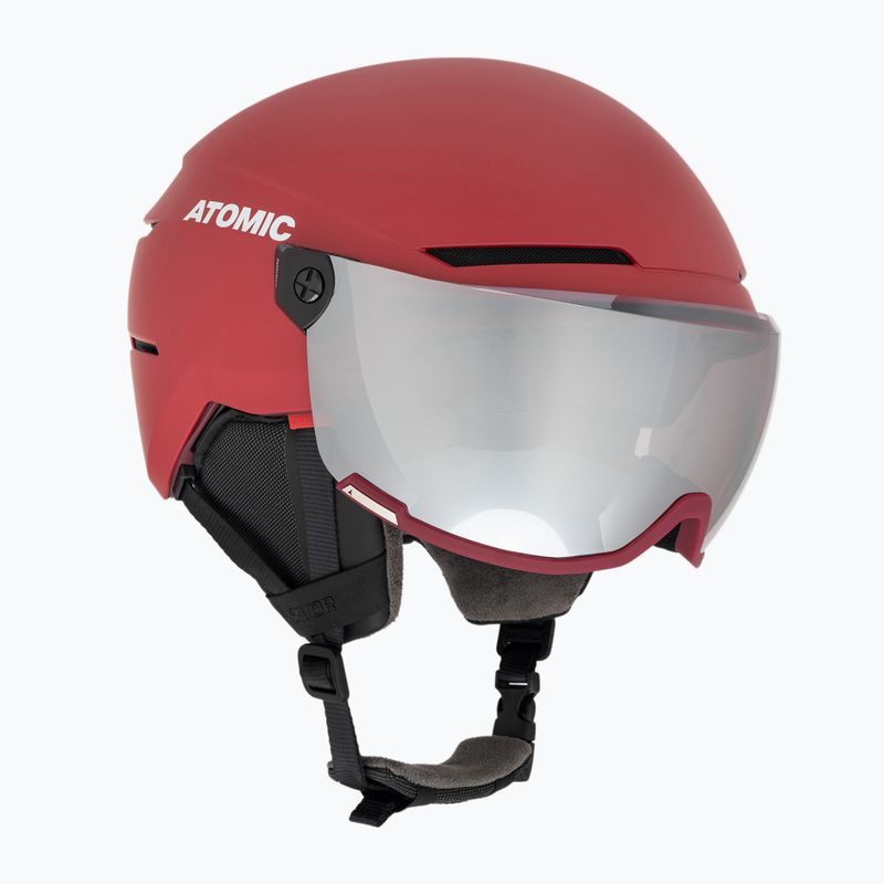 Ски каска Atomic Savor Visor Stereo тъмно червена
