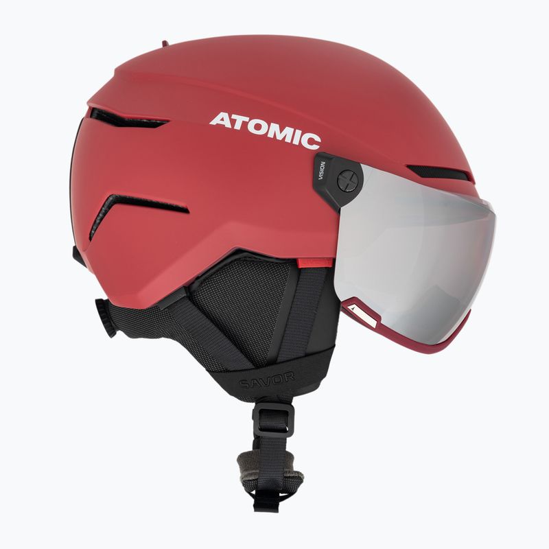 Ски каска Atomic Savor Visor Stereo тъмно червена 4