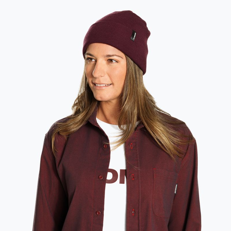 Зимна шапка Atomic Alps Rolled Cuff Beanie maroon 2