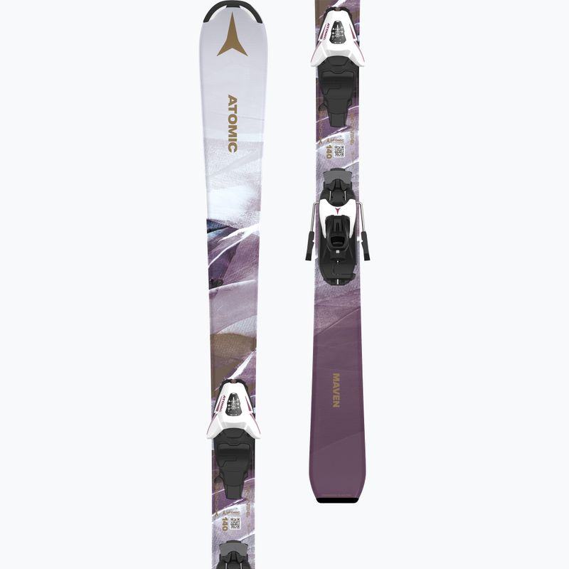 Детски ски за спускане Atomic Maven Girl JTM + автомати C5 GW white/laven 5