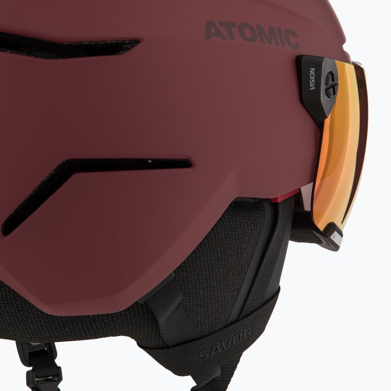 Ски каска Atomic Savor Visor Stereo maroon/red stereo 8