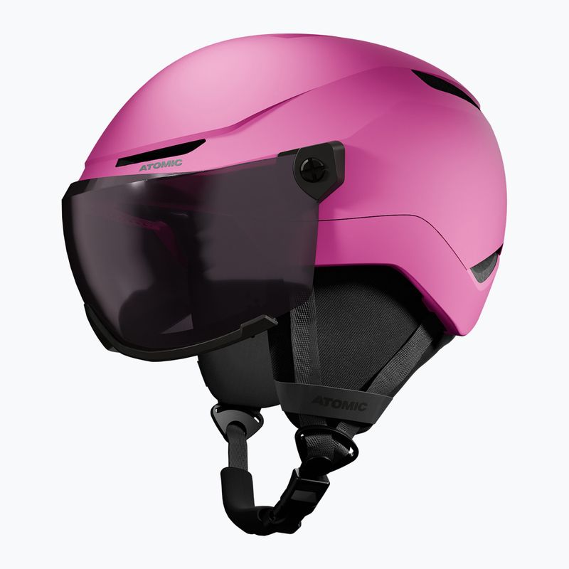 Детска скиорска каска Atomic Revent Visor Jr pink/silver flash 2