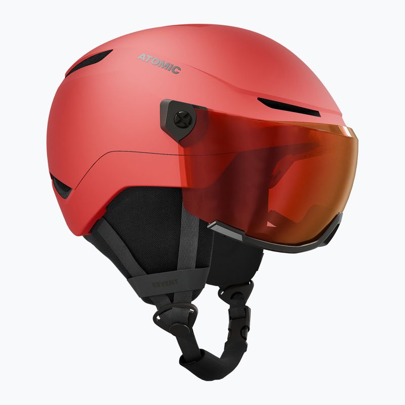 Детска скиорска каска Atomic Revent Visor Jr red/red flash