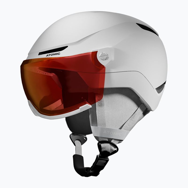 Детска скиорска каска Atomic Revent Visor Jr white heather/red flash 2