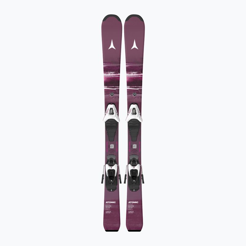 Детски ски за спускане със ски автомати Atomic Maven Jr 100-120 + C5 GW red plum
