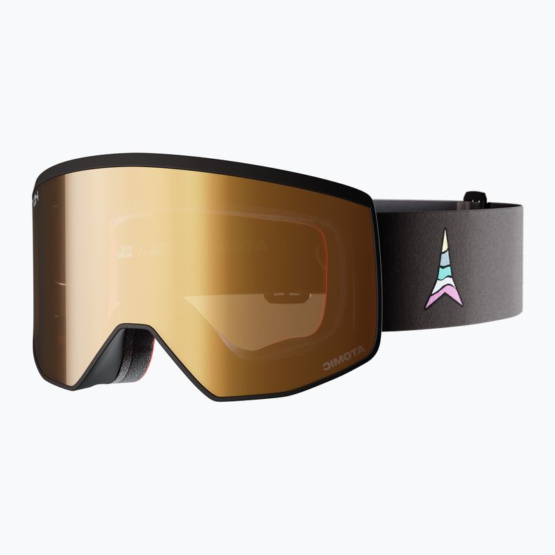 Скиорскa маска Atomic Four Pro L HD Photo black/multicolor/amber/gold hd photo