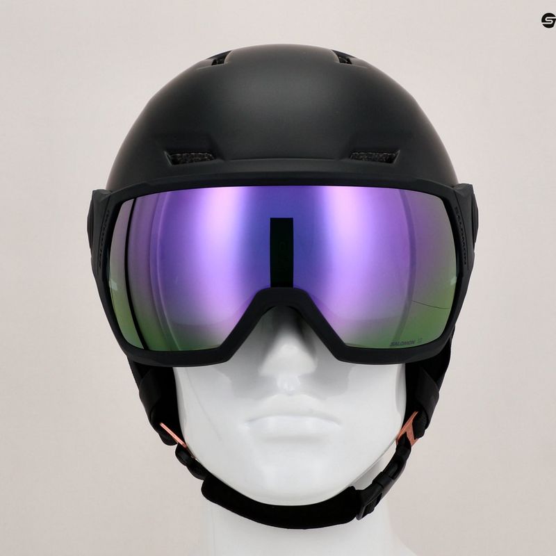 Ски каска Salomon Icon LT Visor S2 black/pink/gold 12