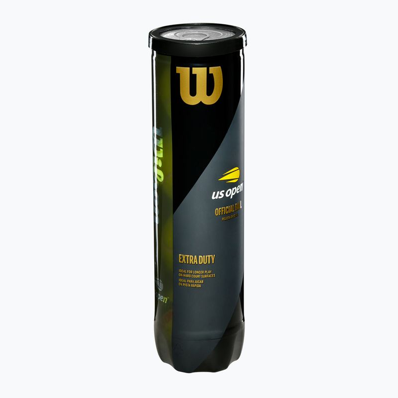 Топки за тенис Wilson US Open XD 4 бр. жълти 3