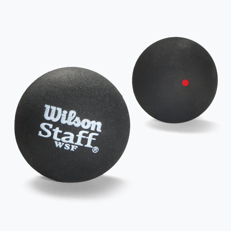 Топки за скуош Wilson Staff Ball Red Dot 3 бр. черни.