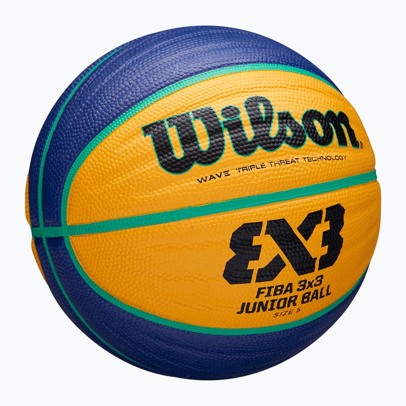 Wilson Fiba 3x3 Junior синьо/жълто детски баскетболни обувки размер 5 2