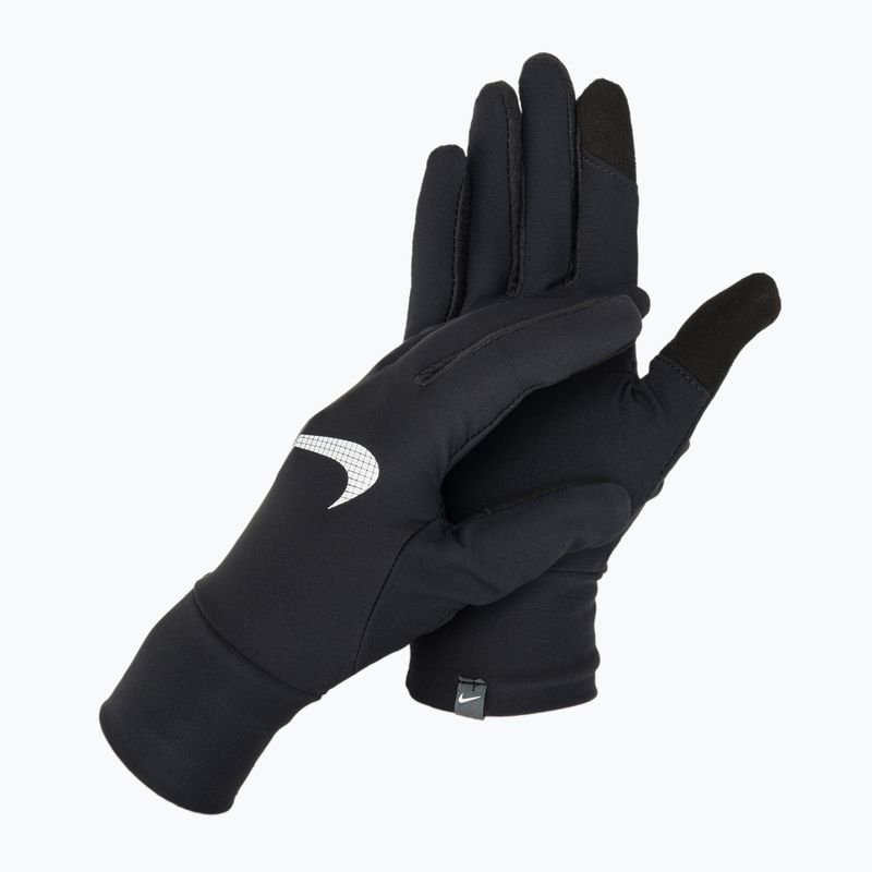 Мъжки комплект Nike Essential Running шапка + ръкавици черен/черен/сребърен 2