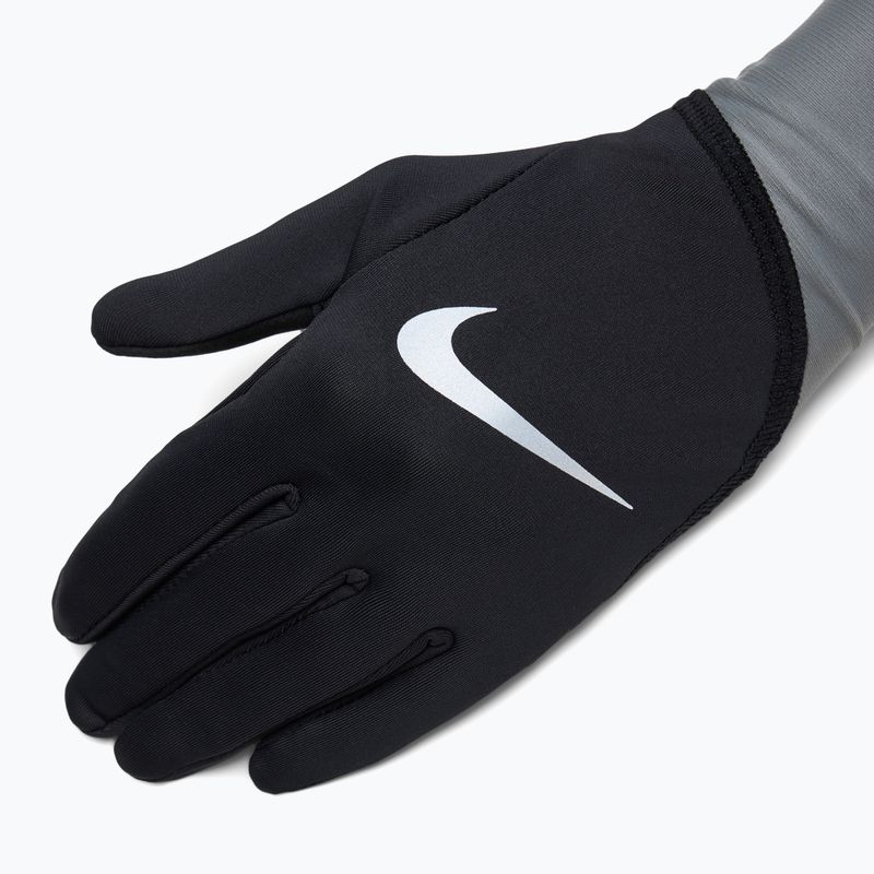Дамски ръкавици за бягане Nike Pacer Midweight RG black/smoke grey/silver 4