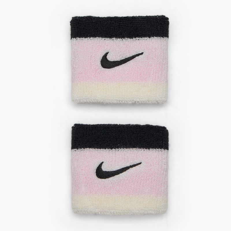 Лента за глава Nike Swoosh Wristbands pink foam/coconut milk/black