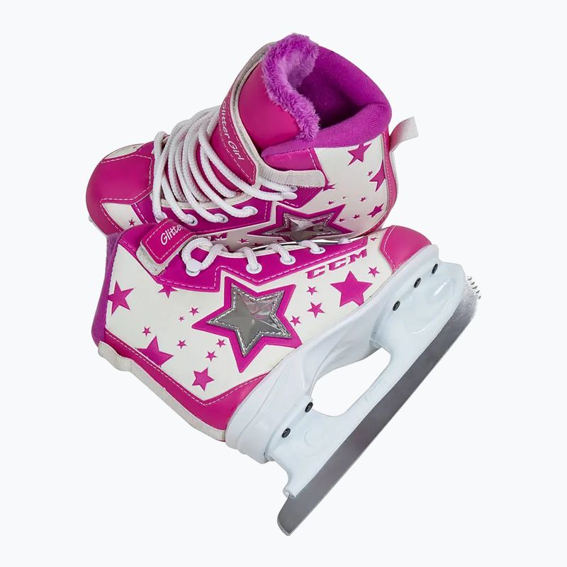 Детски кънки CCM Glitter Girl white/pink 10
