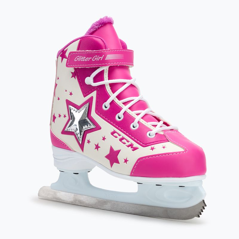 Детски кънки CCM Glitter Girl white/pink
