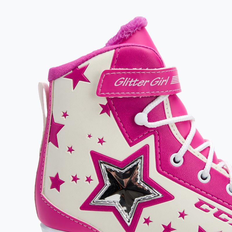 Детски кънки CCM Glitter Girl white/pink 5