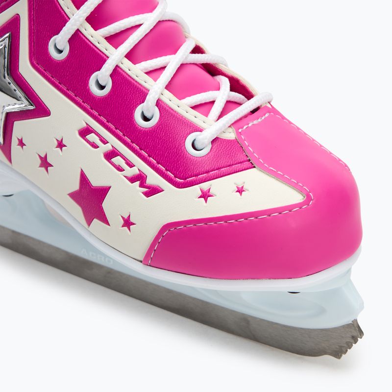 Детски кънки CCM Glitter Girl white/pink 7