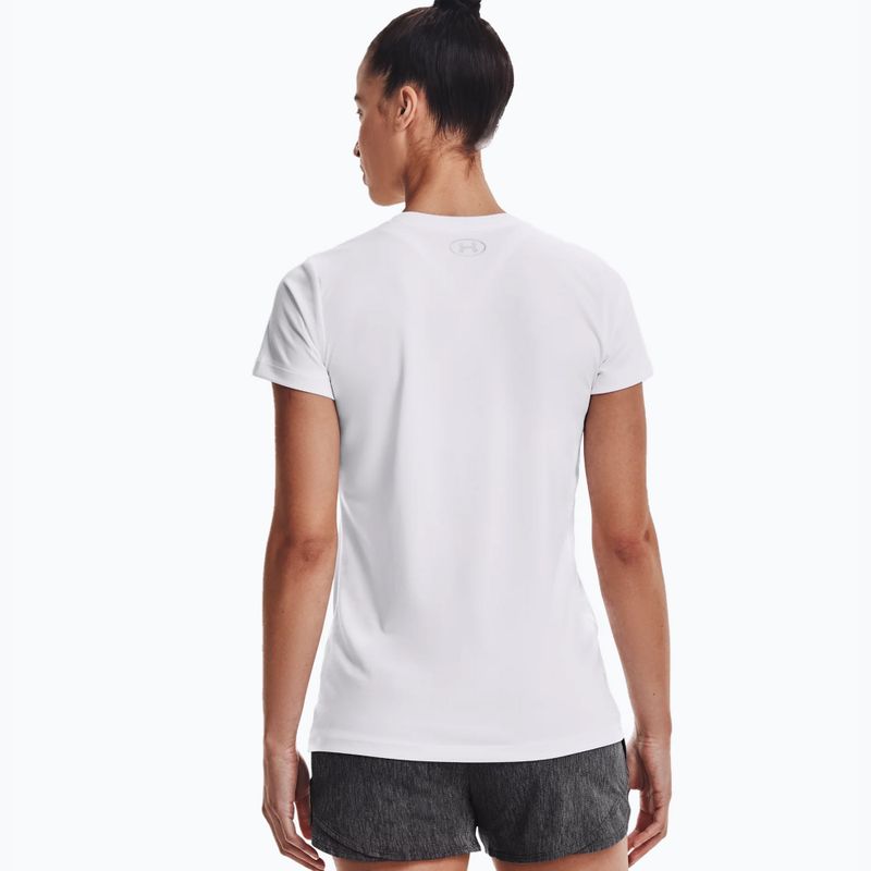 Тренировъчна тениска за жени Under Armour Tech SSV - Твърдо бяло и сребристо 1255839 2