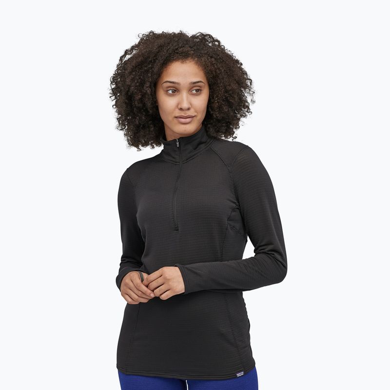 Дамски суитшърт Patagonia Cap Termal Weight Zip Neck black