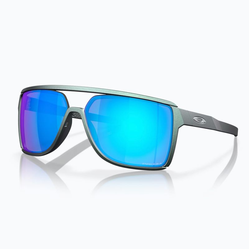 Слънчеви очила Oakley Castel matte silver/blue colorshift/prizm sapphire