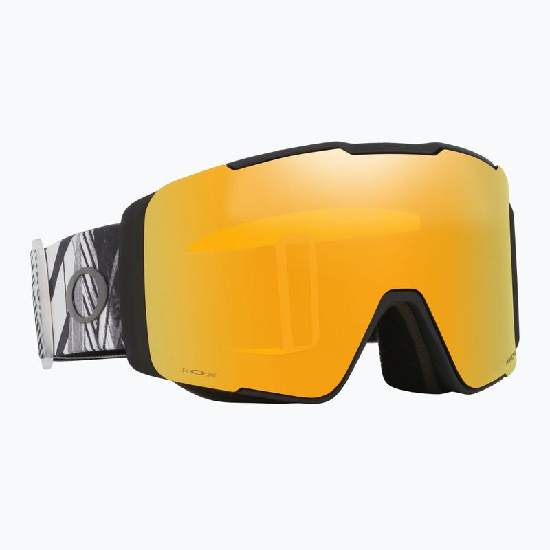 Скиорска маска Oakley Line Miner Pro L black forge/prizm 24k/prizm sage gold