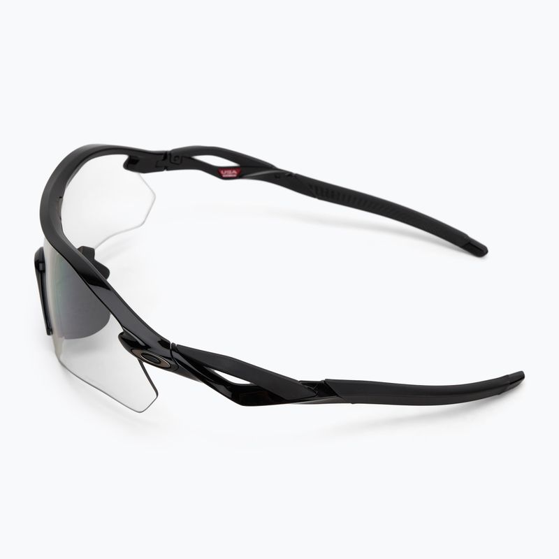 Oakley Radar Plate полирани черни/ясни до черни иридни фотохромни слънчеви очила 4