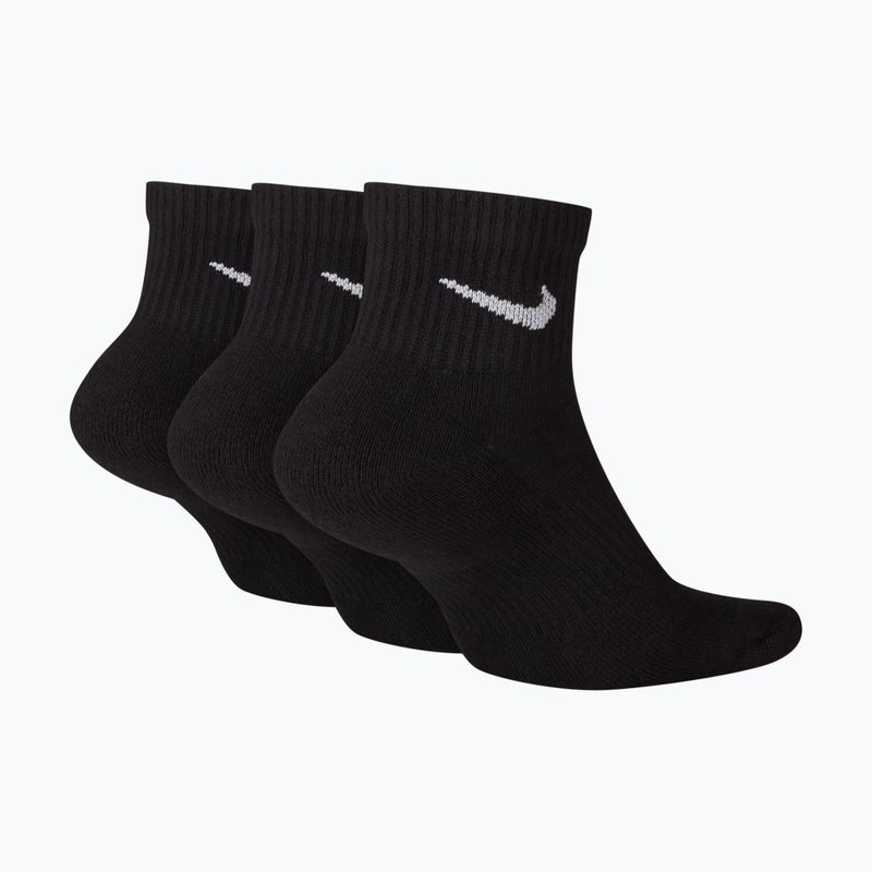 Чорапи Nike Everyday Plus Cushioned Ankle 3 чифта black/white 2