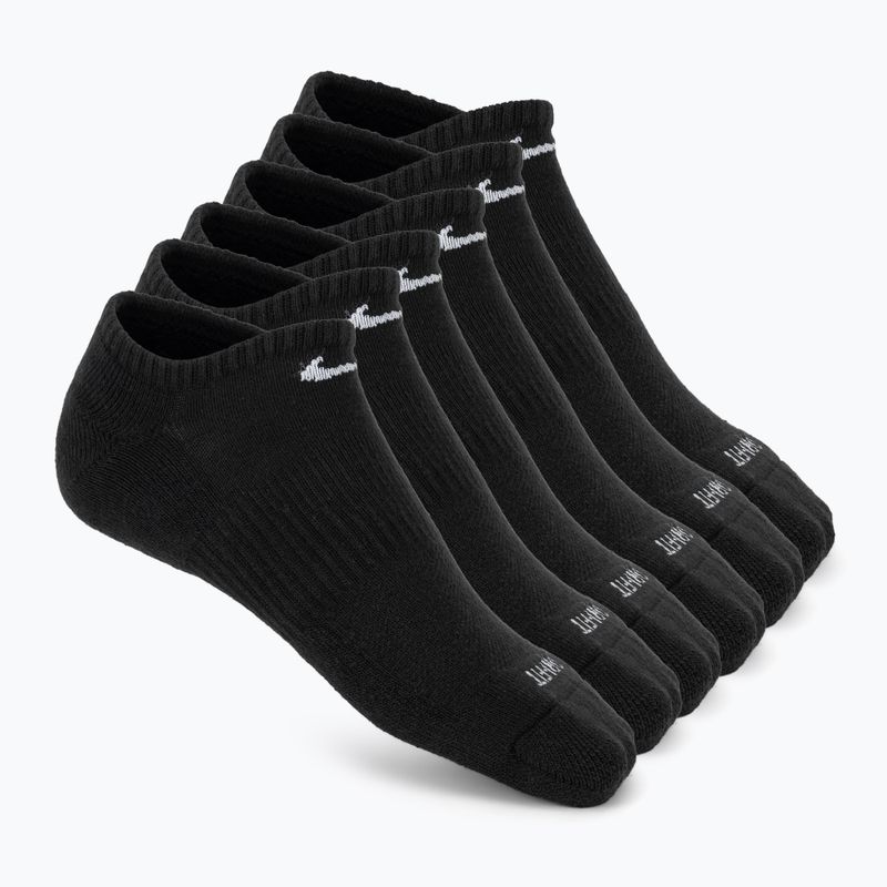 Мъжки чорапи Nike Everyday Plus Cushioned No Show 6 чифта black/white