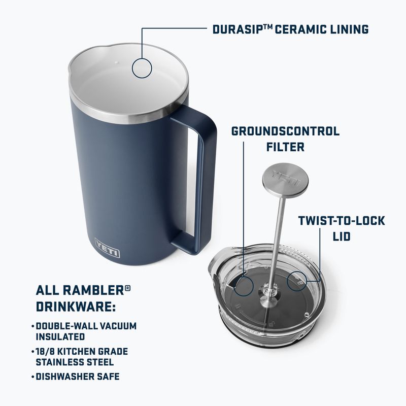 Преса за кафе YETI French Press 1,9 l navy 13