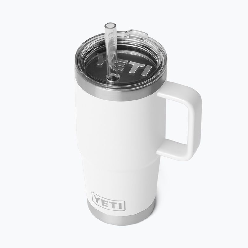 Термо чаша YETI Rambler Straw 739 ml white 3