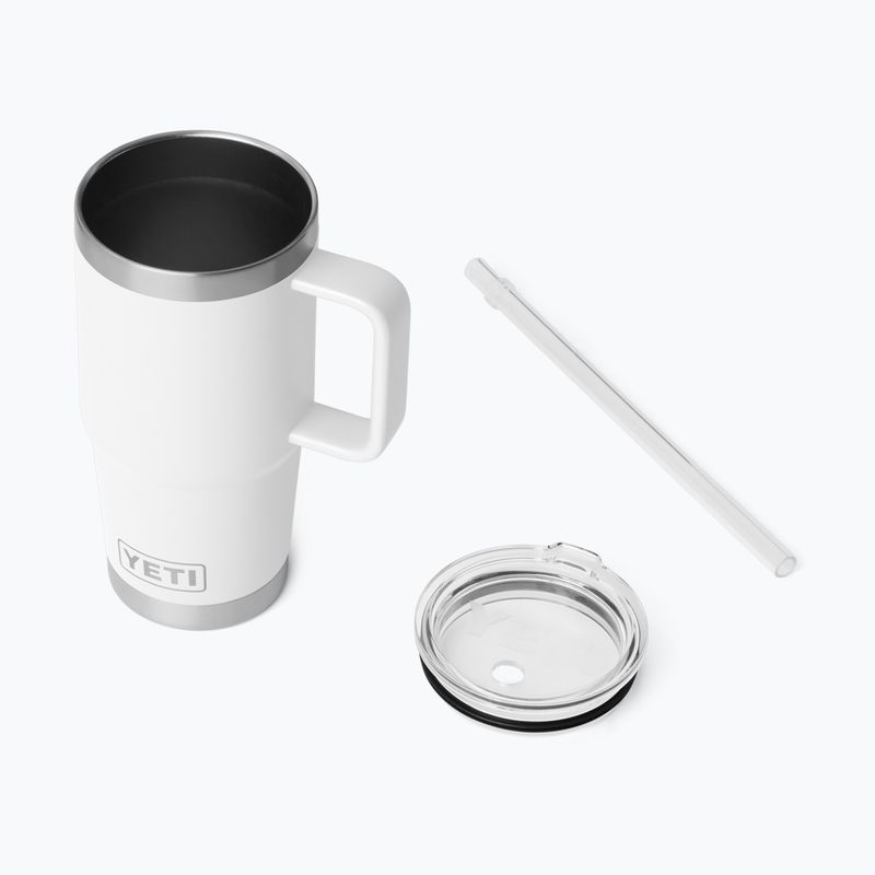 Термо чаша YETI Rambler Straw 739 ml white 4