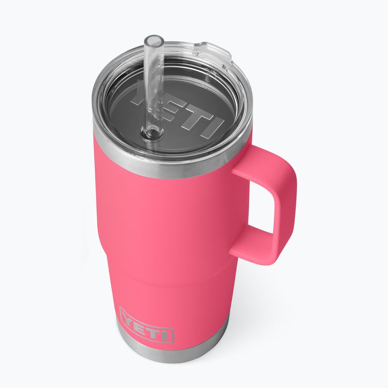 Термо чаша YETI Rambler Straw 739 ml tropical pink 3