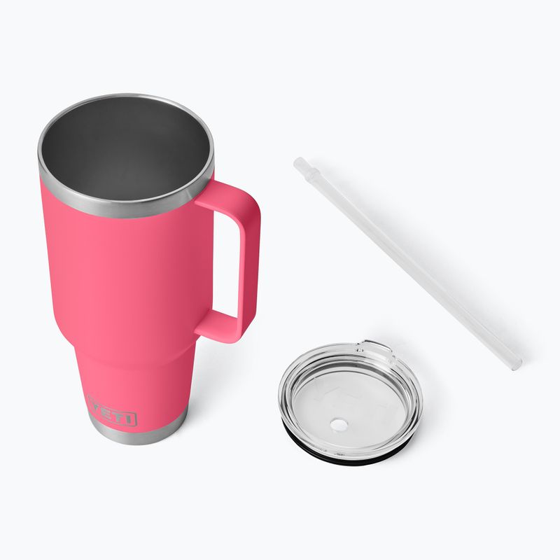 Термо чаша YETI Rambler Straw 1200 ml tropical pink 4