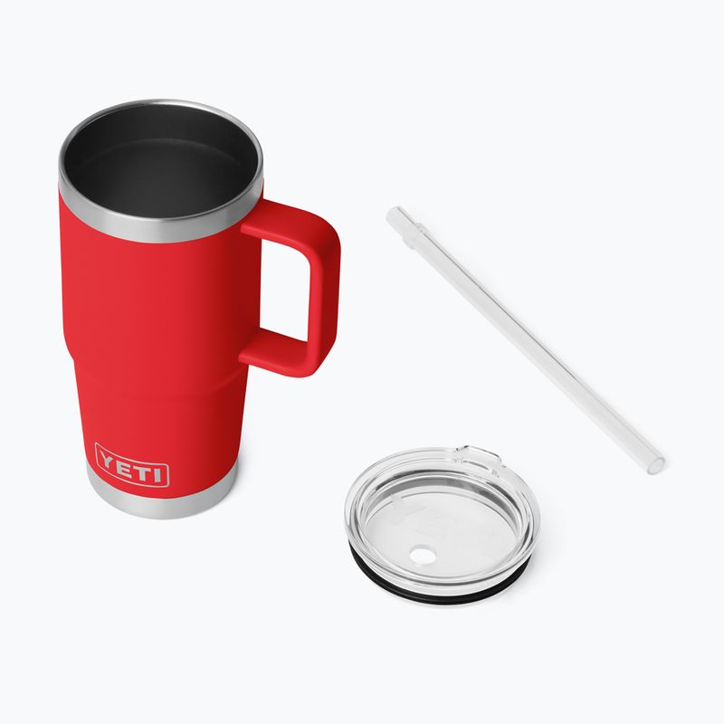 Термо чаша YETI Rambler Straw 739 ml rescue red 4