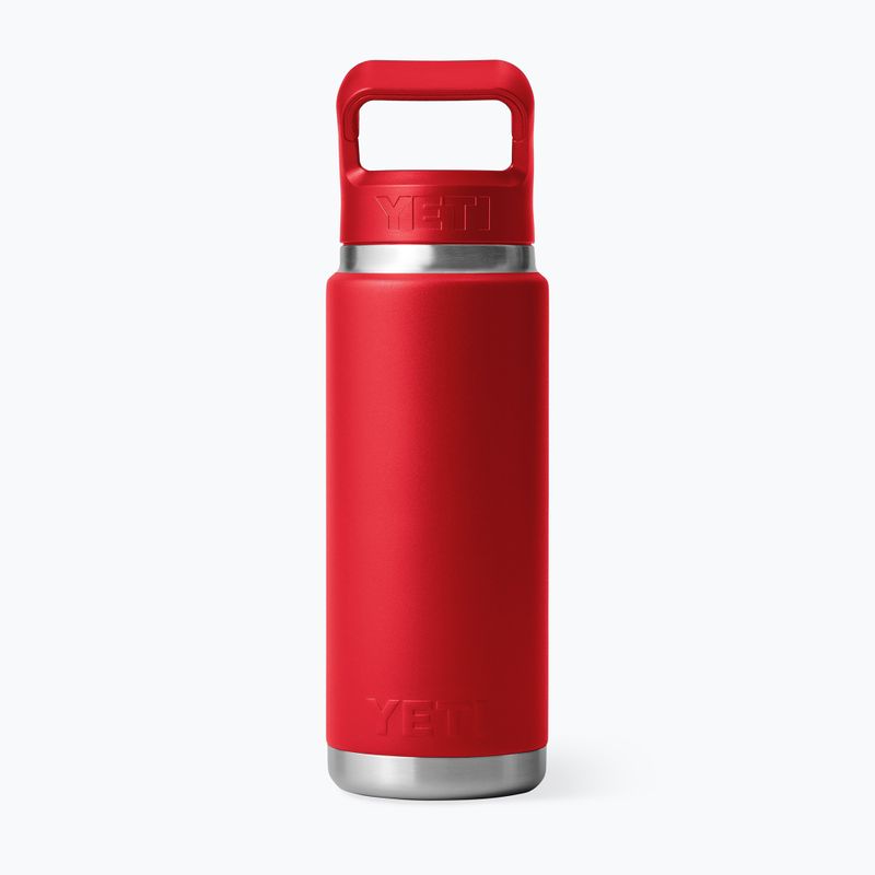 Термо бутилка YETI Rambler Straw 769 ml rescue red 2