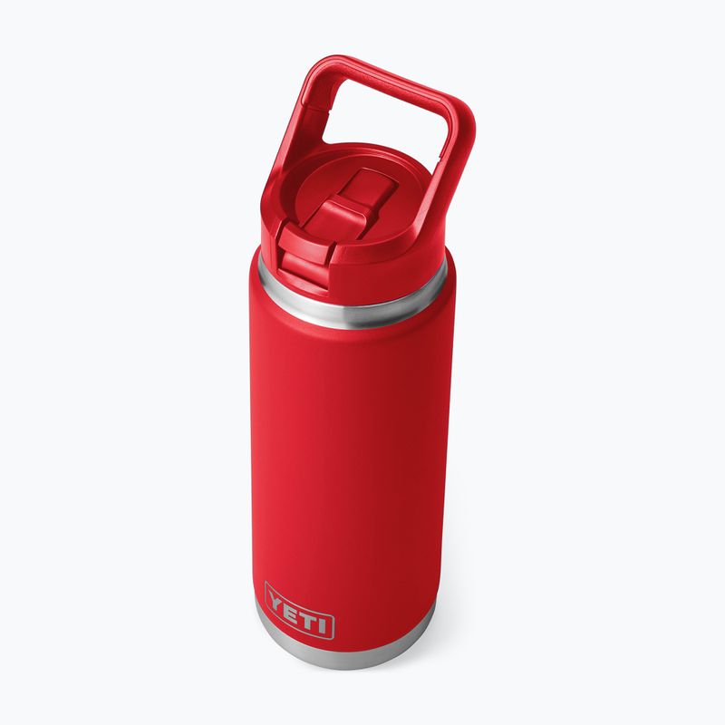 Термо бутилка YETI Rambler Straw 769 ml rescue red 4