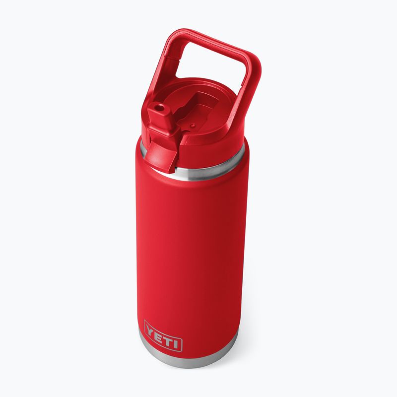 Термо бутилка YETI Rambler Straw 769 ml rescue red 5
